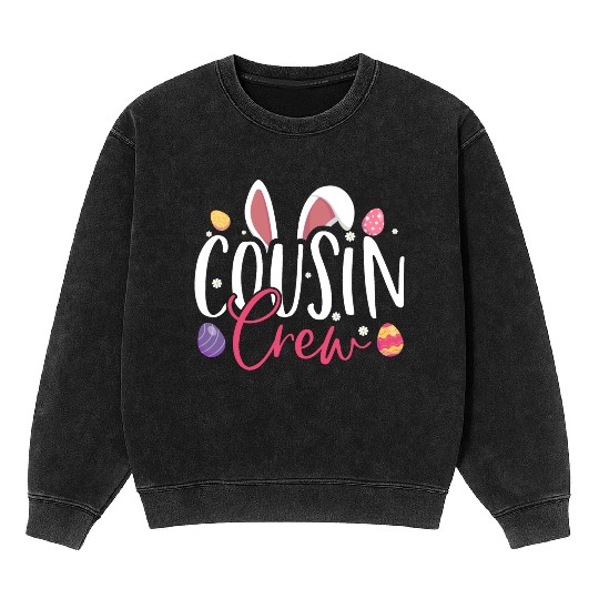Cousin Crew Easter Day Toddler Matching Boy Girls Mineral Wash Sweatshirts