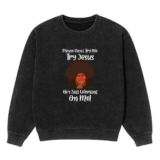 Afro Black Girl Pride Afro Girl Afrocentric Melani Mineral Wash Sweatshirts