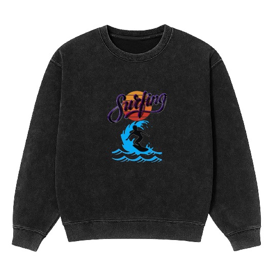 Surfing Mineral Wash Sweatshirts