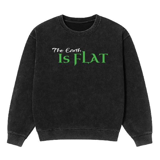 Flat Earth Green Mineral Wash Sweatshirts