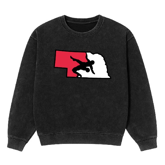Nebraska Wrestling (State Colors) Mineral Wash Sweatshirts