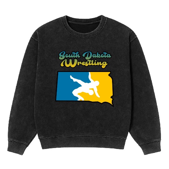 South Dakota Wrestling Mineral Wash Sweatshirts