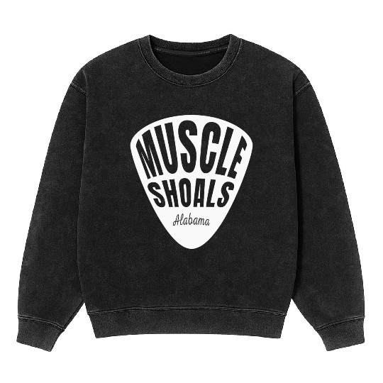 Muscle Shoals Albm Guitar Pick Music Recording Mineral Wash Sweatshirts