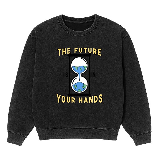Earth Hour Time Environmentalist Save The Planet Mineral Wash Sweatshirts