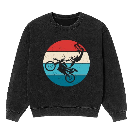Freestyle Motorcyclist Retro Mineral Wash Sweatshirts