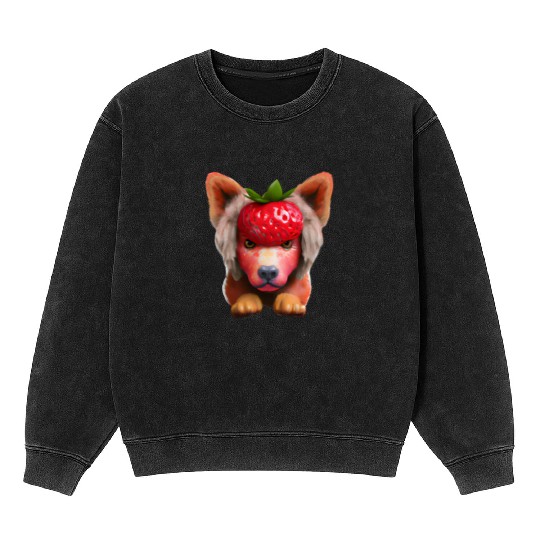 Strawberry dog dog Mineral Wash Sweatshirts