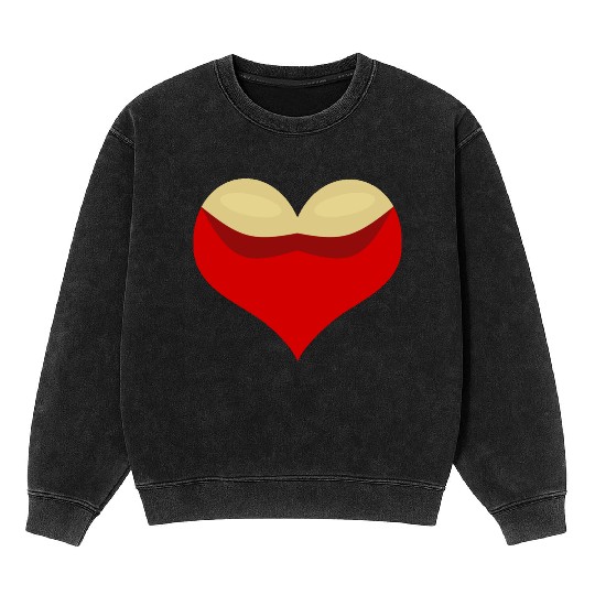 Boobies love heart Mineral Wash Sweatshirts