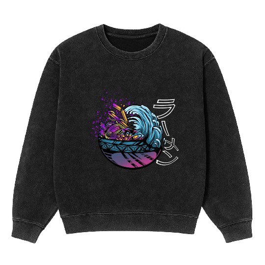 Waves Ramen Mineral Wash Sweatshirts