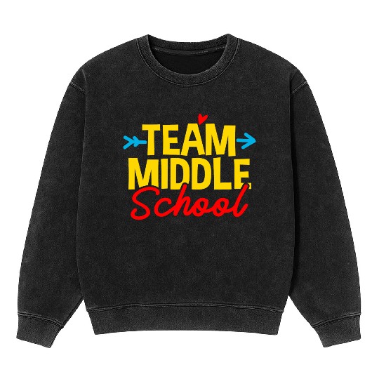 Middle School Teacher Student Mineral Wash Sweatshirts
