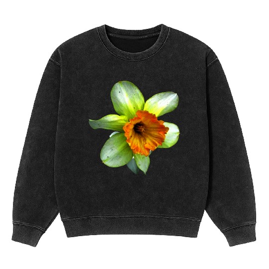 Blooming spring daffodil Mineral Wash Sweatshirts