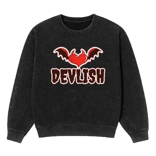 Devlish Bat Mineral Wash Sweatshirts
