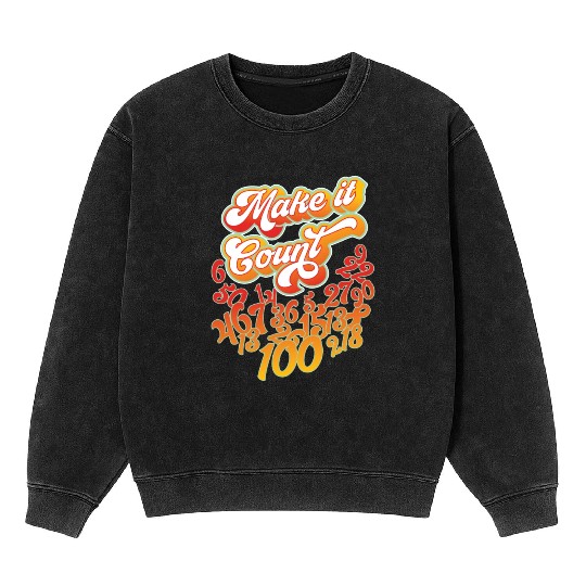 Math Teacher S Counting S Retro Psychedelic Mineral Wash Sweatshirts
