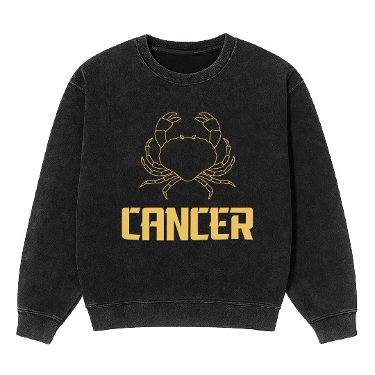 Cancer Zodiac Sign, astrology design, the crab Mineral Wash Sweatshirts