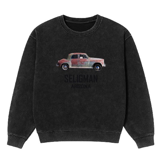 Old car city of Seligman in Arizonna, US Route 66 Mineral Wash Sweatshirts