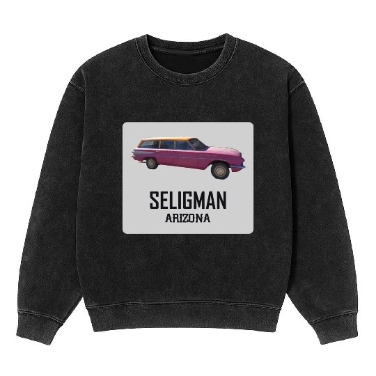 Old car city of Seligman in Arizonna, US Route 66 Mineral Wash Sweatshirts