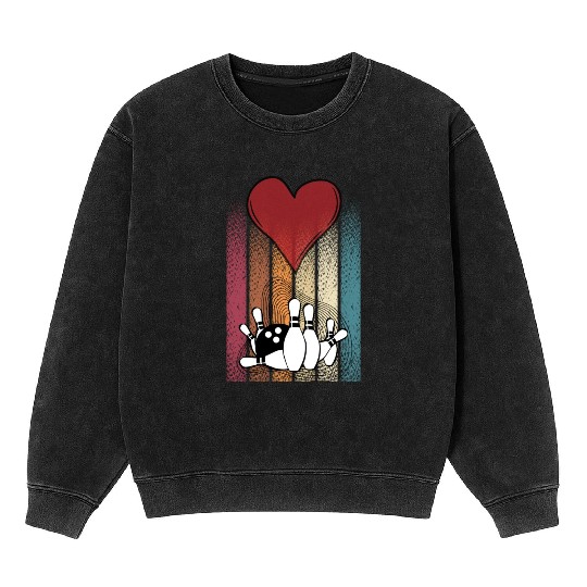 Bowling Lover Mineral Wash Sweatshirts