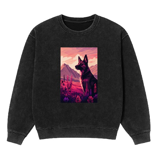 Belgian Malinois Nature Mineral Wash Sweatshirts