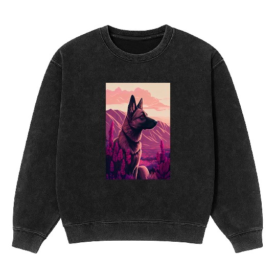 Belgian Malinois Nature Mineral Wash Sweatshirts