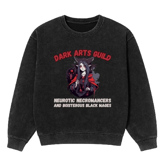 Dark Arts Guild, Necromancer Mineral Wash Sweatshirts