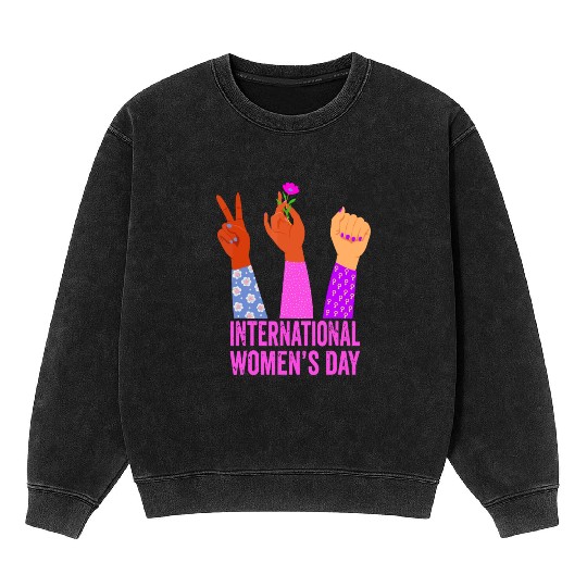 International Women's Day 2023 - Womens Embrace Eq Mineral Wash Sweatshirts