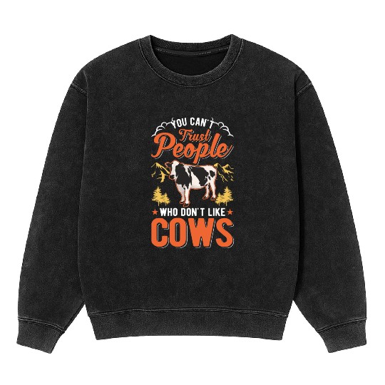 Cow Gift Farmer Cattle Breeder Cows Mineral Wash Sweatshirts