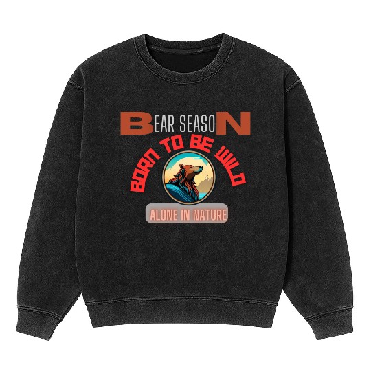 BORN TO BE WILD BEAR Mineral Wash Sweatshirts