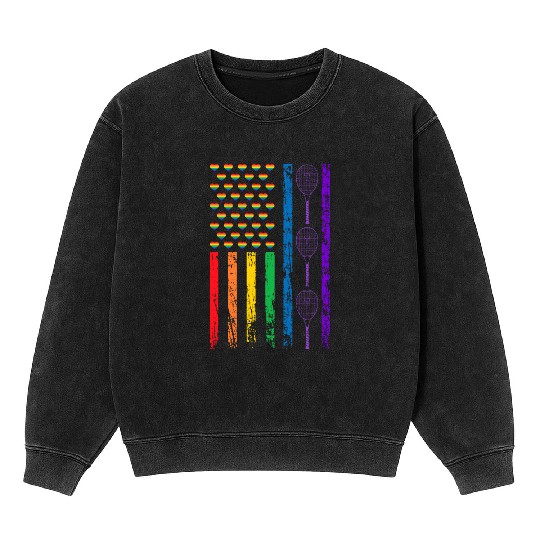American Sports Rainbow Flag LGBT Pride Month Mineral Wash Sweatshirts