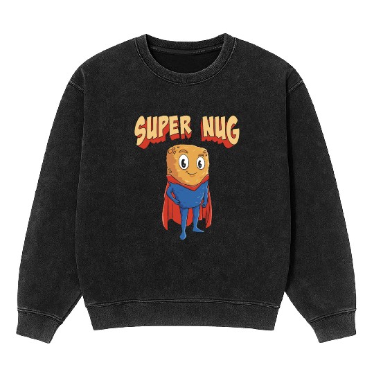 Super Nug Chicken Nuggets Mineral Wash Sweatshirts