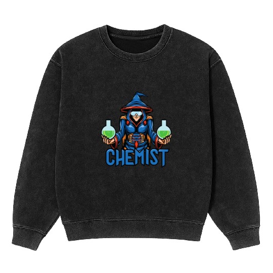 Funny science chemist elements chemists wizard lab Mineral Wash Sweatshirts