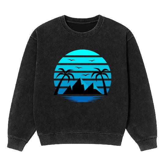 Summer vacation Mineral Wash Sweatshirts
