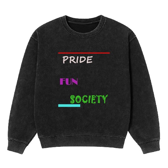 PRIDE FUN SOCIETY Mineral Wash Sweatshirts