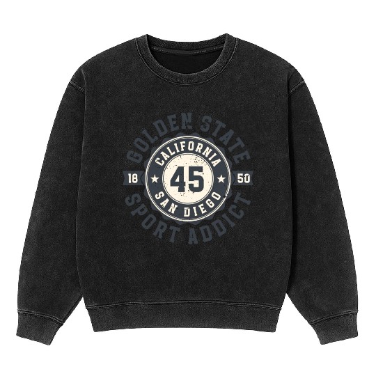 California Golden State San Diego Sport Addict Mineral Wash Sweatshirts