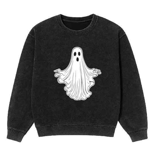 Ghost Halloween Spooky Mineral Wash Sweatshirts