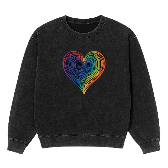 Pride & Joy: Rainbow Heart, Embracing LGBT Love & Mineral Wash Sweatshirts