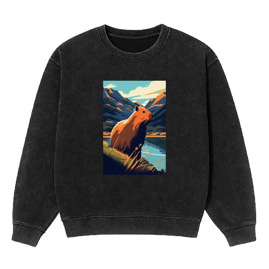 Capybara Nature Capibara Mineral Wash Sweatshirts
