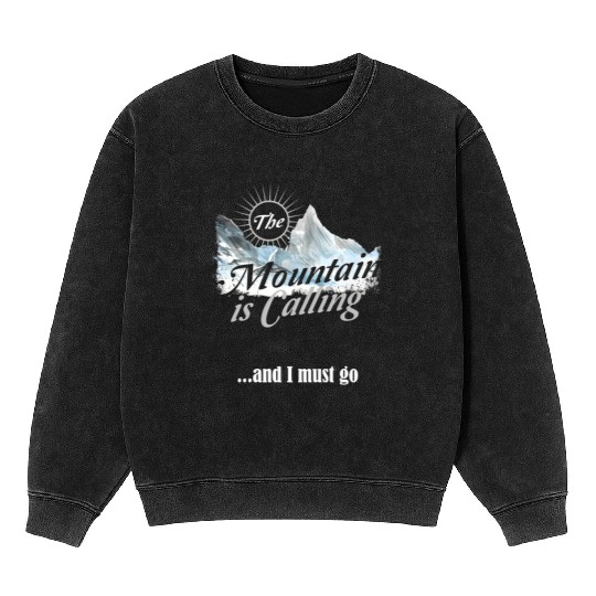 Hiking Mountain is Calling Hike Vintage Mineral Wash Sweatshirts