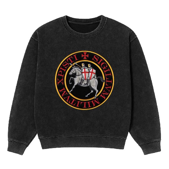 Templar Order Seal Mineral Wash Sweatshirts