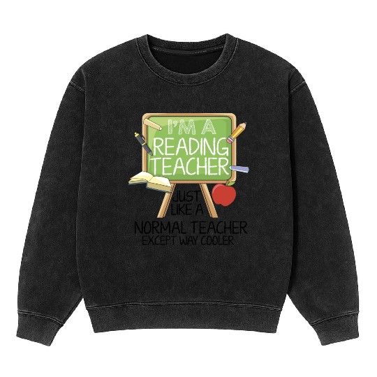 Reading Teacher Mineral Wash Sweatshirts