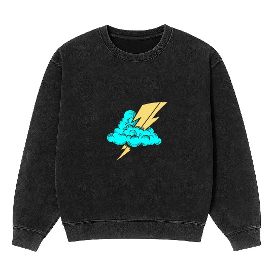 Lightning Bolt Mineral Wash Sweatshirts