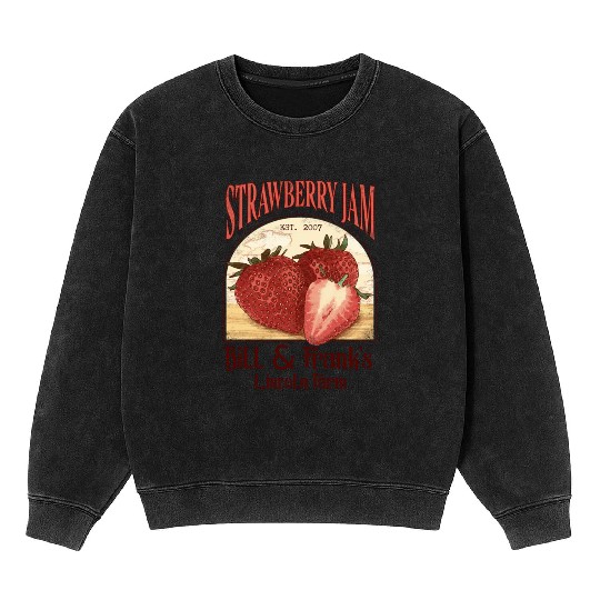 Bill and Frank Strawberry Jam The last of us Mineral Wash Sweatshirts