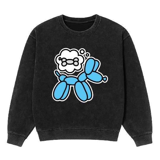 Balloon dog and bone Balloon artist Balloon animal Mineral Wash Sweatshirts