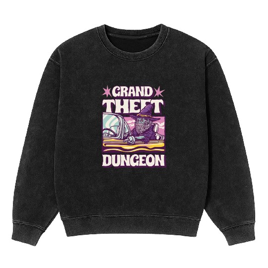 Grand Theft Dungeon Mineral Wash Sweatshirts