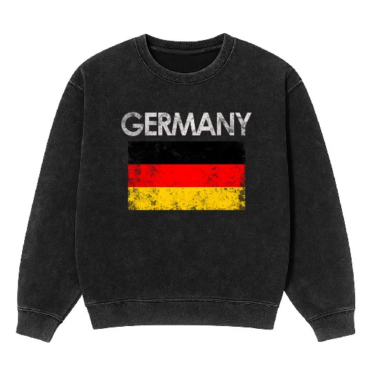 Germany German Flag Pride Mineral Wash Sweatshirts