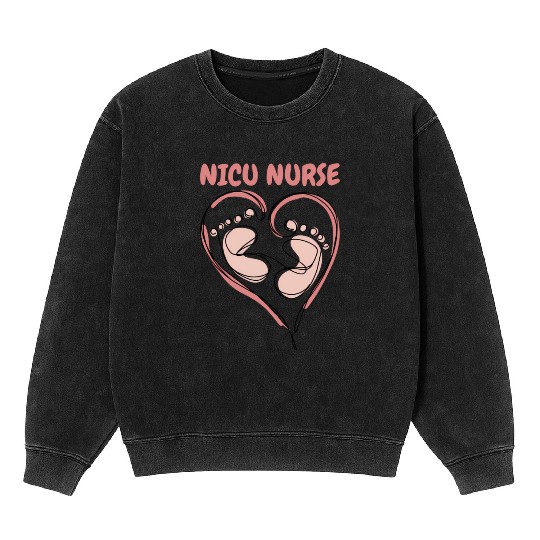 Pastel Nicu Nurse Mineral Wash Sweatshirts
