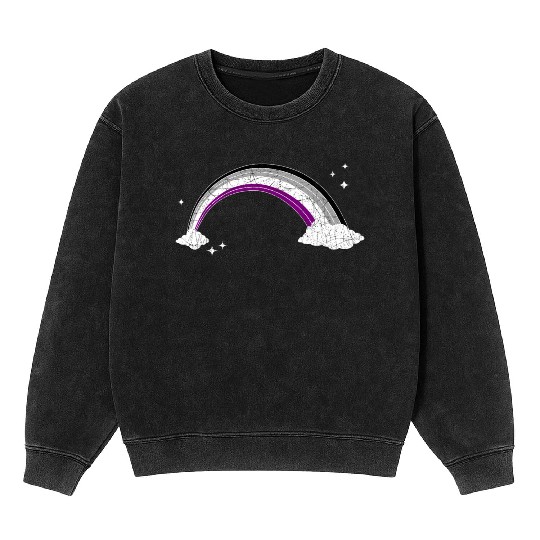 Ace Pride Month Asexual Flag Rainbow Lgbtq Asexual Mineral Wash Sweatshirts