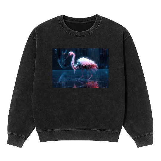 Neon Bird of Paradise Mineral Wash Sweatshirts