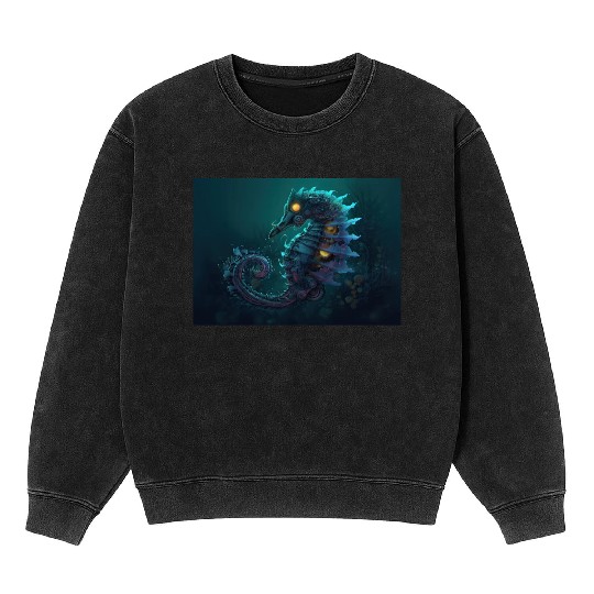 Neon Shark Attack Mineral Wash Sweatshirts