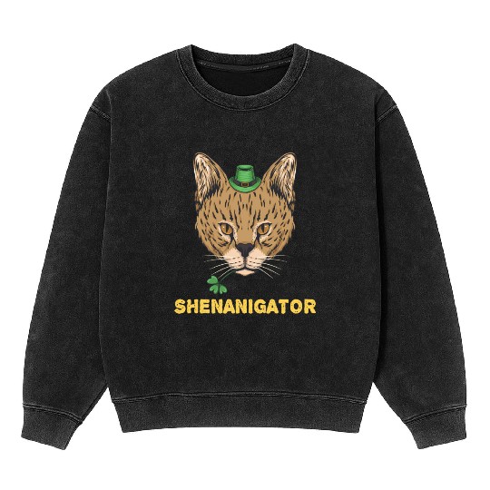Shenanigator Irish Shenanigans St PatricDay Mineral Wash Sweatshirts