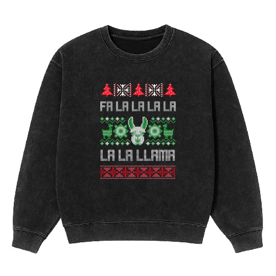 Fa La La Llama Ugly Llama Mineral Wash Sweatshirts