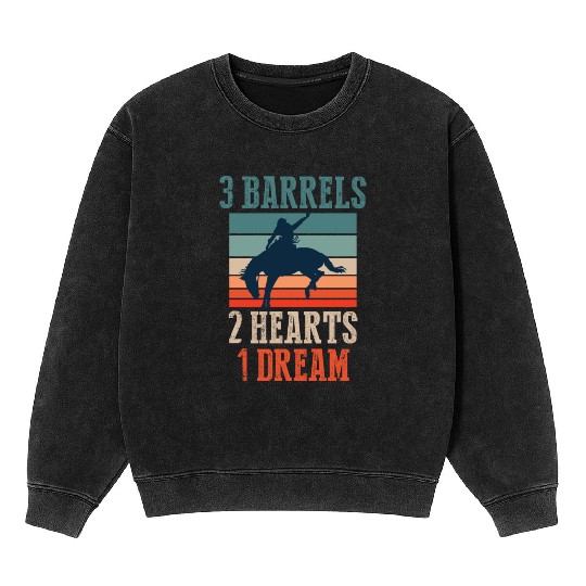 Barrel Racing Rodeo Mineral Wash Sweatshirts